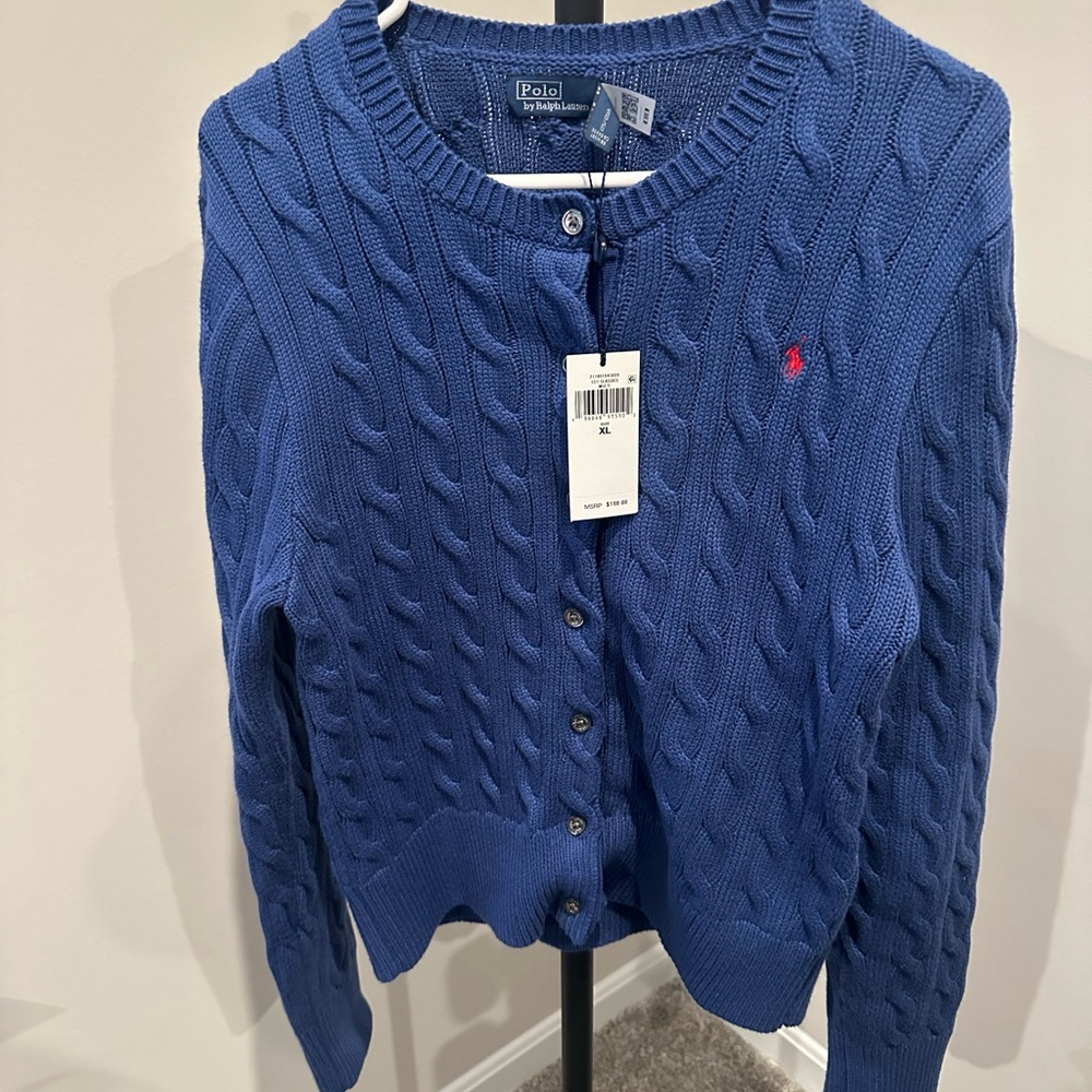 Polo by Ralph Lauren Blue Women’s Cable Knit Sweater